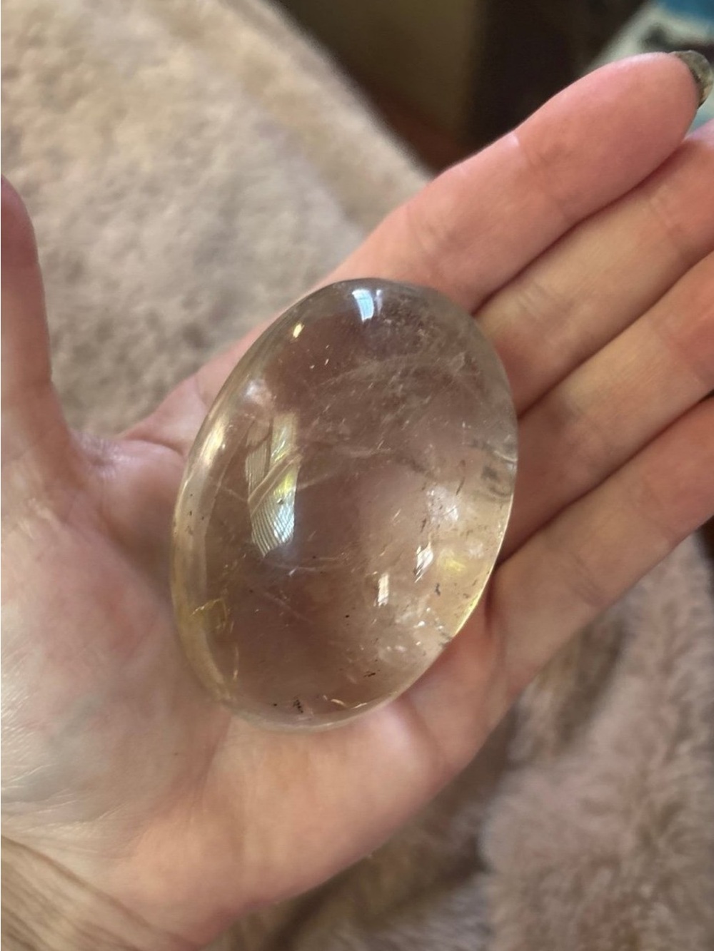 Clear Quartz Palm Stone